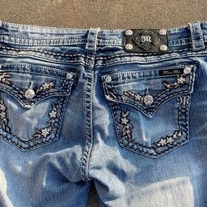 Miss Me Women's Light Blue Embroidered Boot Cut Jeans